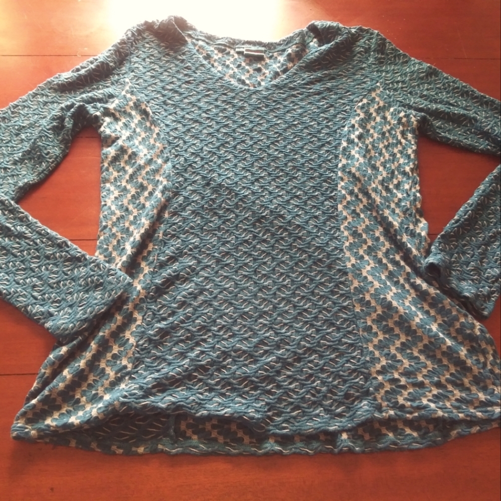 Tianello by Steve Barzarra Pullover Sweater Size Large Teal